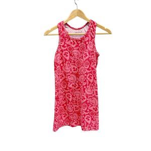 Garnet Hill Kids | Summer Pullover Red/Pink Racerback Paisley Dress, Girls XL